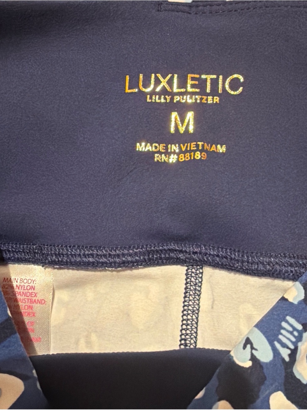 Lilly Pulitzer Weekender High Rise Legging starlight navy you’re an animal med - Picture 5 of 7